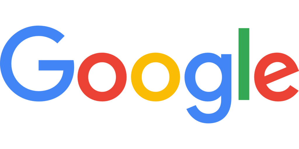 The Google logo, featuring the word Google in a clean sans-serif font, with each letter in a different bright color: blue, red, yellow, and green, on a white background.